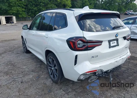 2022 BMW X3 xDrive30I из США, поврежденный, VIN 5UX53DP08N9M12047